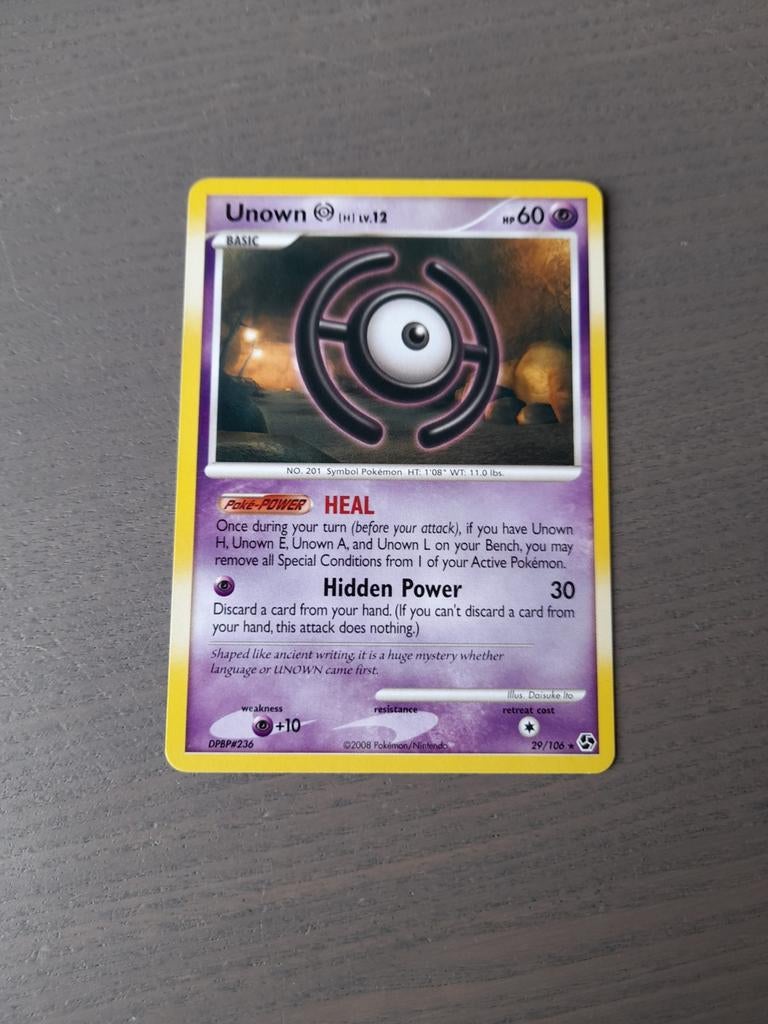 2008 great encounters 29/106 unown h, Ophalen of Verzenden, Zo goed als nieuw, Losse kaart