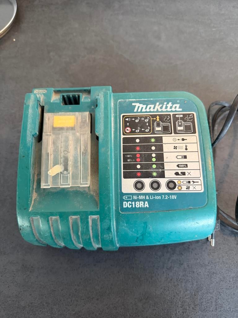 Makita DC18RA Oplader voor Ni-MH & Li-ion 7.2-18V Accu's, Ophalen of Verzenden, Gebruikt, Overige typen
