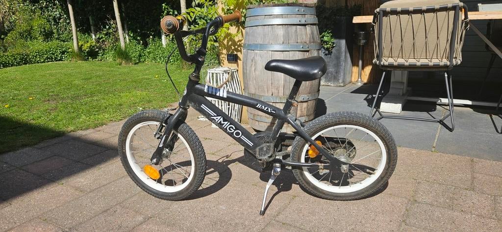 AMIGO BMX Kinderfiets - Zwart, 16 inch, Ophalen of Verzenden, Gebruikt, 16 tot 20 inch