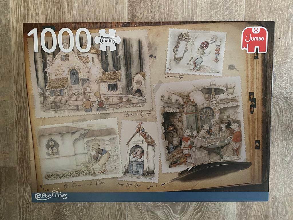 Jumbo Efteling Anton Pieck puzzel 1000 st, Hobby en Vrije tijd, Denksport en Puzzels, Zo goed als nieuw, Legpuzzel, 500 t/m 1500 stukjes