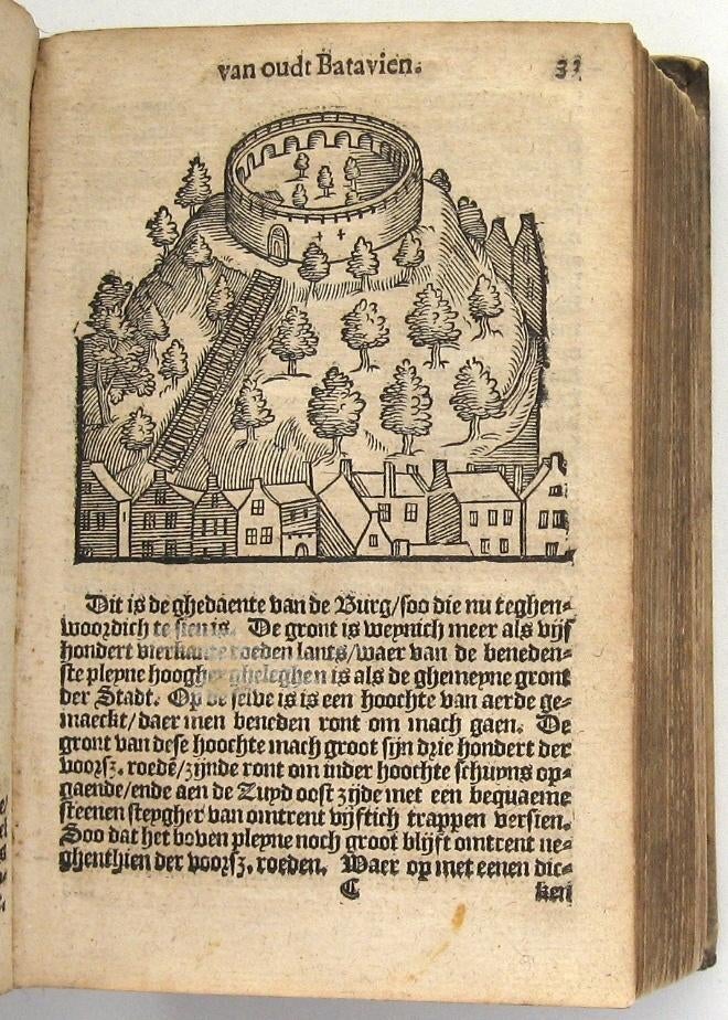 Scriverius 1612 Beschrijvinghe van Out Batavien Met gravures, Ophalen of Verzenden