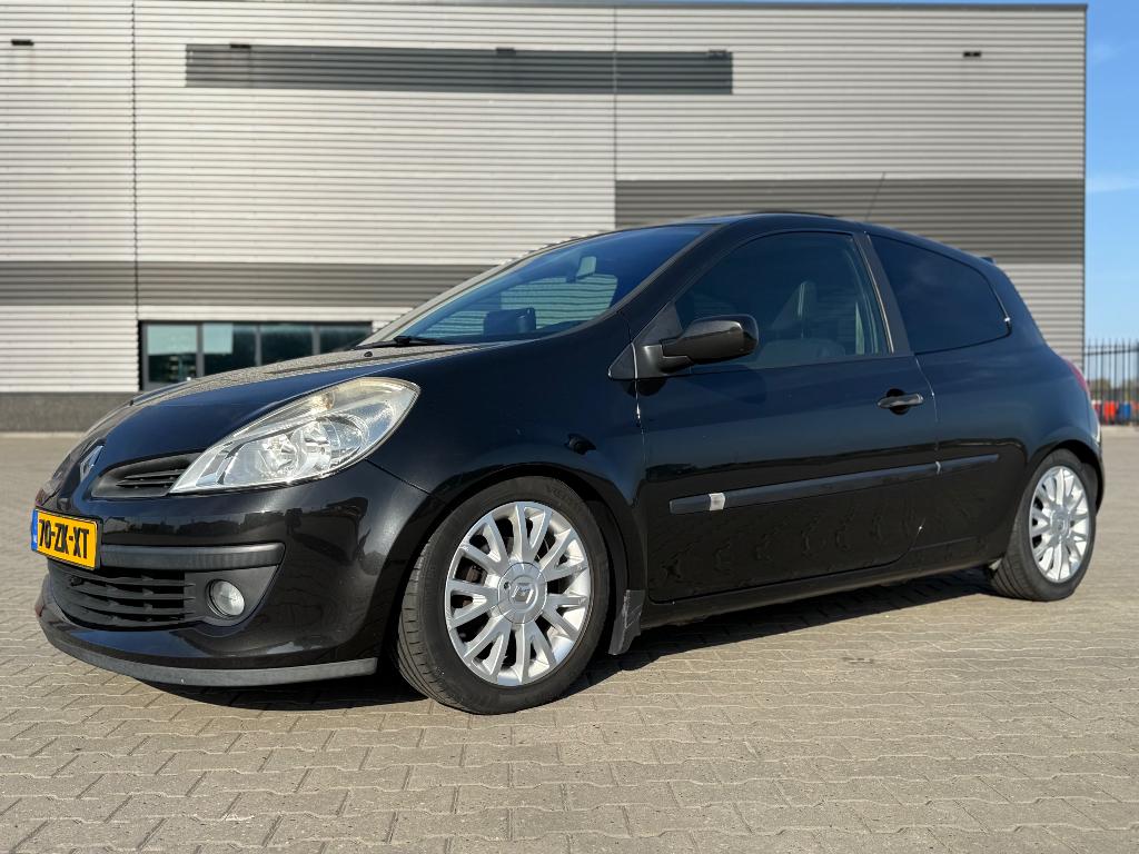 Renault Clio 1.2 TCE 3-DRS 2008 Zwart, Auto's, Voorwielaandrijving, 535 kg, Zwart, 4 cilinders