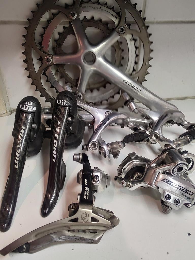 Campagnolo Record/Super,Chorus geoepset,onderdelen, Fietsen en Brommers, Fietsonderdelen, Ophalen, Remmen, Carbon