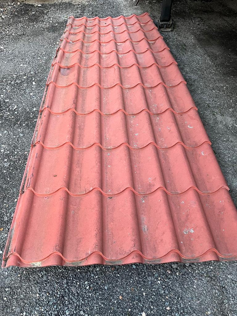 Dakpanplaten, Gebruikt, 15 m² of meer, Metaal, Rood
