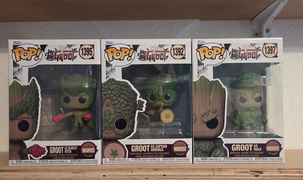 Funko Pop Marvel Groot (3x), Ophalen