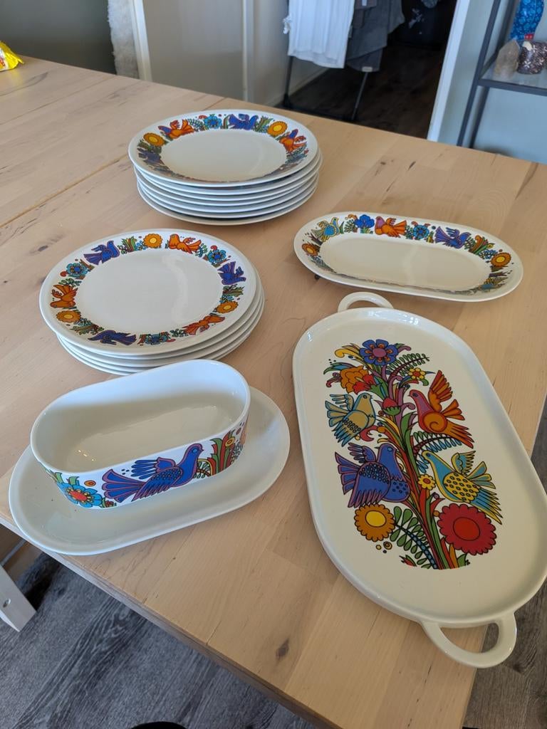 Prachtige 45-delige set Villeroy & Boch Acapulco - Topstaat!, Ophalen, Zo goed als nieuw, Porselein, Overige stijlen