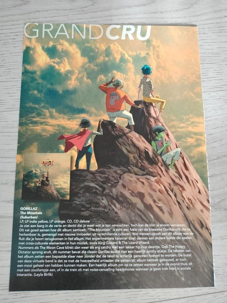 Gorillaz 1-pagina tijdschrift artikel Mania magazine 2026, Verzenden, Zo goed als nieuw, Boek, Tijdschrift of Artikel
