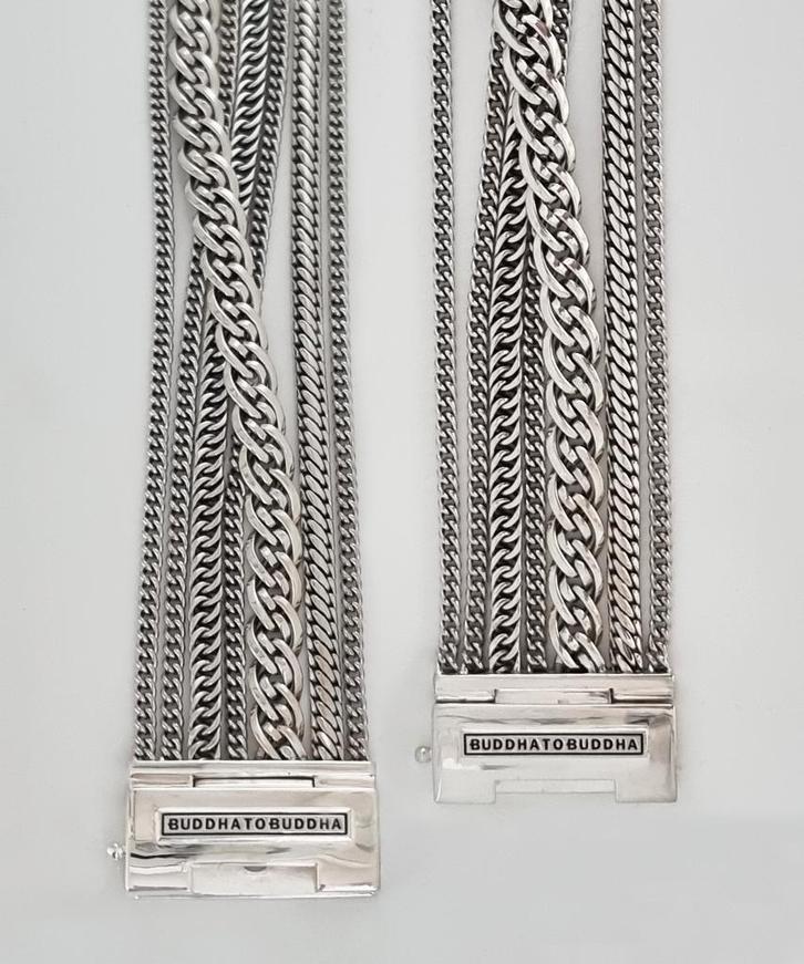 Buddha to Buddha Multi Chain-Nathalie armband €160 KORTING!, Sieraden, Tassen en Uiterlijk, Armbanden, Nieuw, Zilver, Zilver, Ophalen of Verzenden