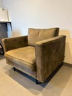 WOOOD Fauteuil velvet taupe - bezorgen mogelijk, Ophalen, Zo goed als nieuw, 75 tot 100 cm, Stof