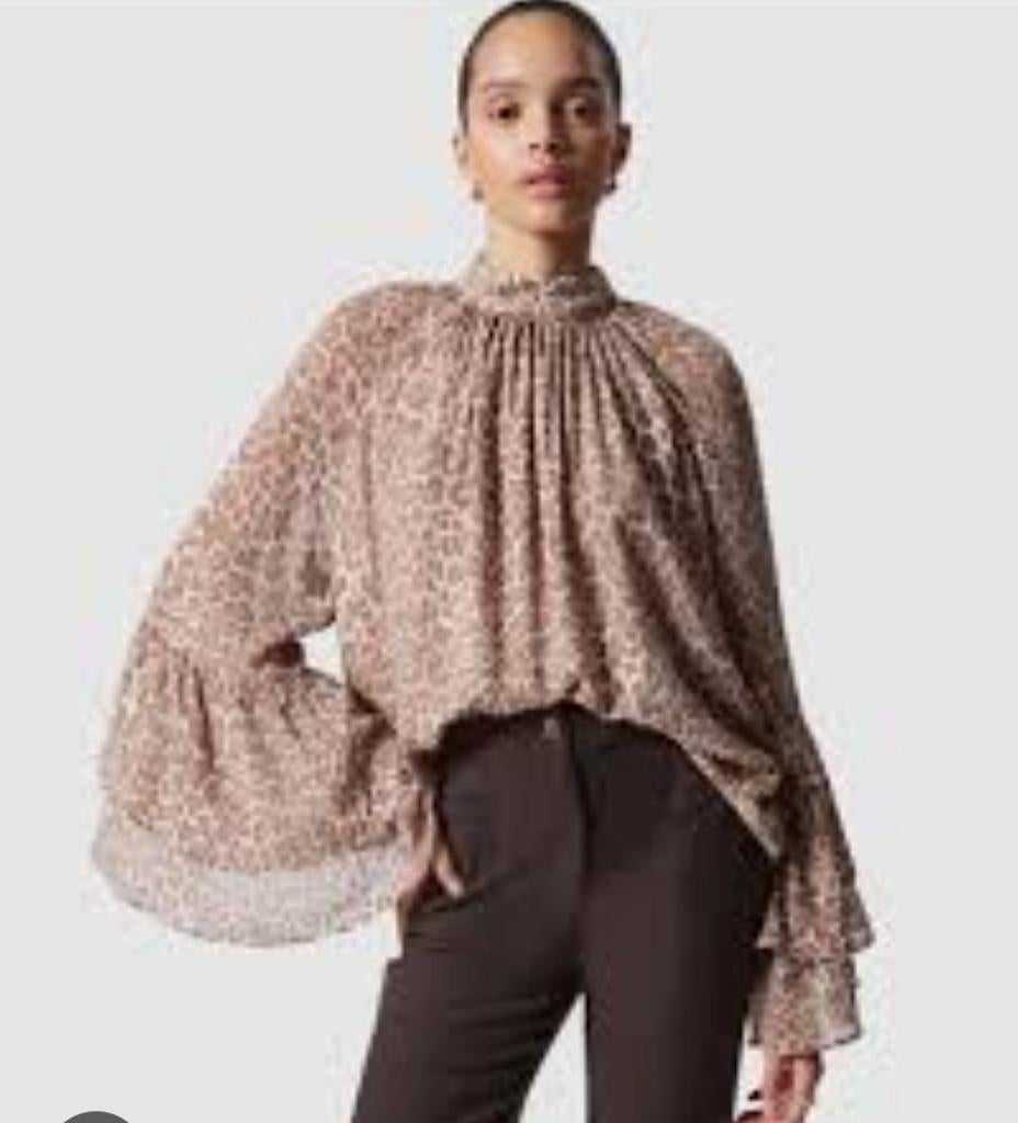 Panter blouse &other stories trompet mouw M-xl boho Ibiza, &other stories, Overige kleuren, Maat 42/44 (L), Ophalen of Verzenden
