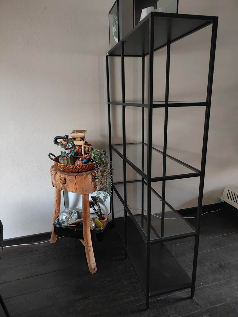 Ikea Vittsjo zwart met glas 100x175, Ophalen, Gebruikt