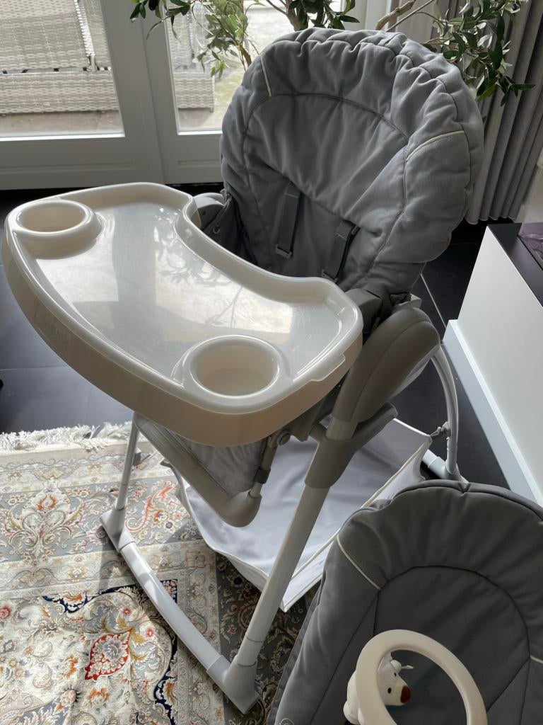 Hauck Sit'n Relax 3in1 - Grijs, Kinderen en Baby's, Kinderstoelen, Ophalen of Verzenden, Zo goed als nieuw, Meegroeistoel, Afneembaar eetblad