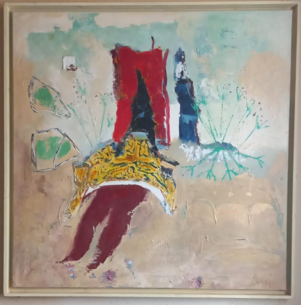 Groot Modern schilderij - Lenie van den Bulk 1953 -., Antiek en Kunst, Ophalen of Verzenden