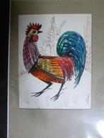 Hein van den Boomen , haan in kleurenpak, geen lijst, Verzenden