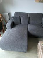 Grijze hoekbank met ligstuk, Ophalen, 250 tot 300 cm, Hoekbank, Zo goed als nieuw