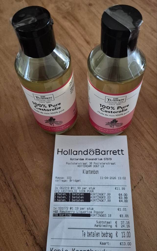 100% castor olie, Ophalen of Verzenden, Nieuw, Haarverzorger of -hersteller