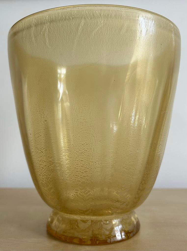 Prachtige tincraquelė sonoor vaas Andries Copier Leerdam, Verzenden