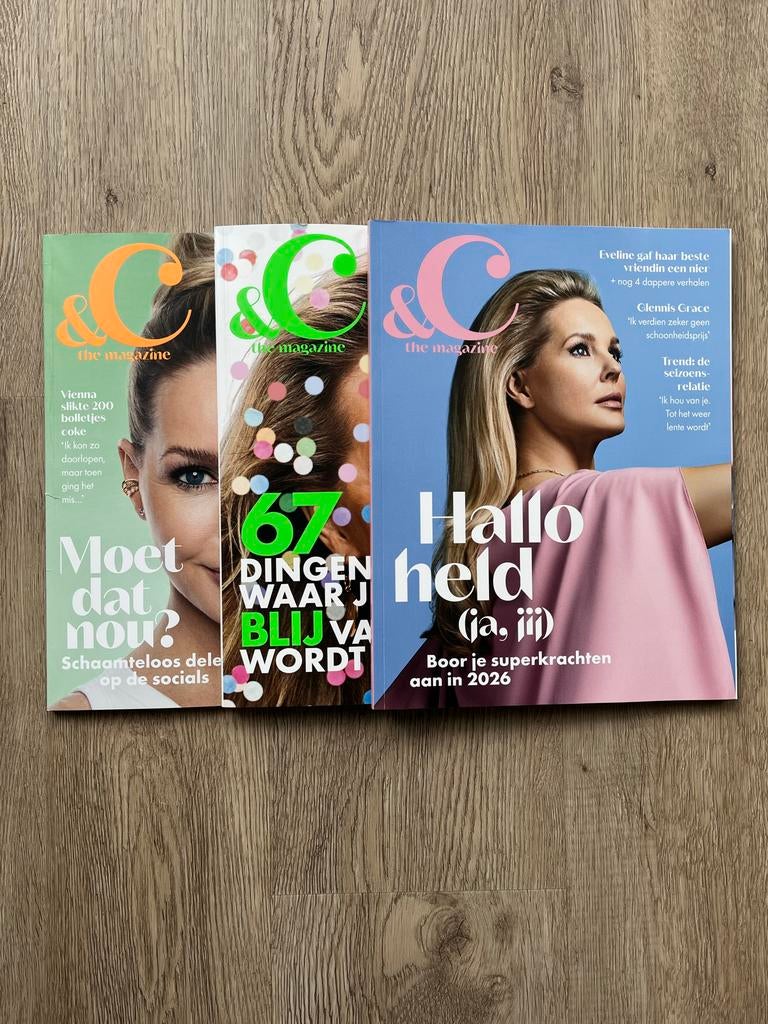 3x &C magazine van Chantal Janzen 2026, Boeken, Ophalen of Verzenden, Zo goed als nieuw, Glossy