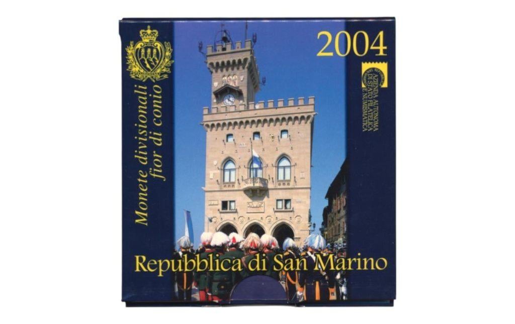 San Marino Euromuntset 2004 incl. zilveren 5 Euro Bartolomeo