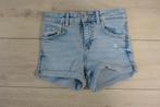 Bershka - Lichtblauwe korte broek - 32, Blauw, Zo goed als nieuw, W27 (confectie 34) of kleiner, Bershka