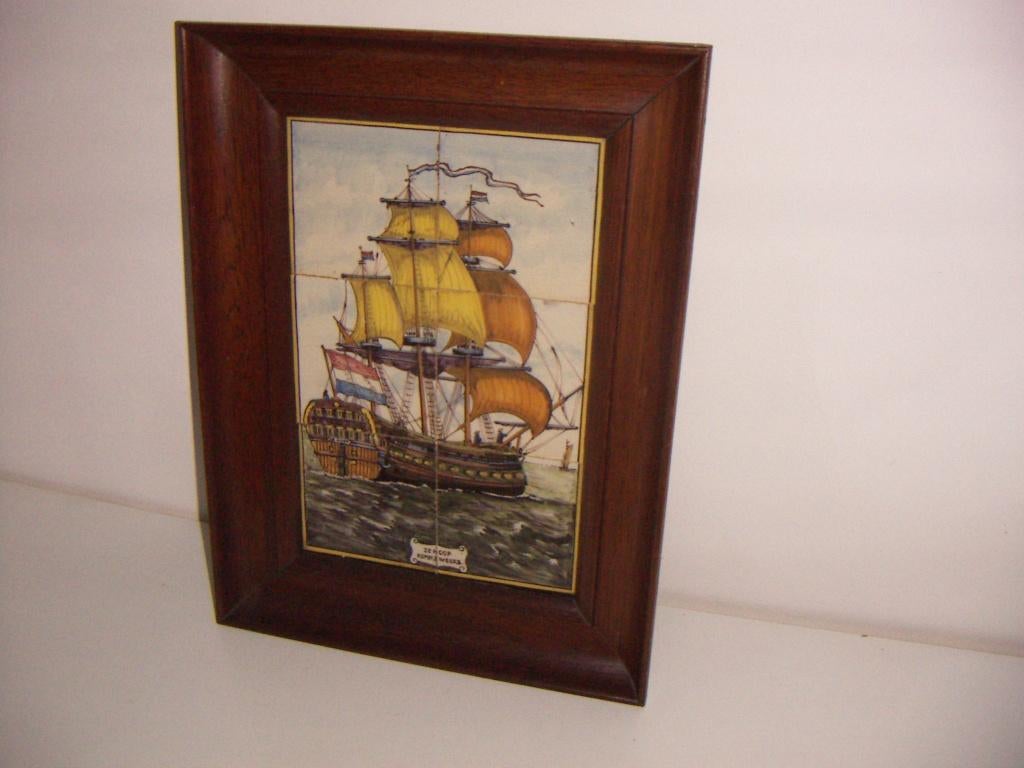 Westraven keramiek tegels jr.1920-1930. Zeilschip de Hoop., Antiek en Kunst, Ophalen of Verzenden