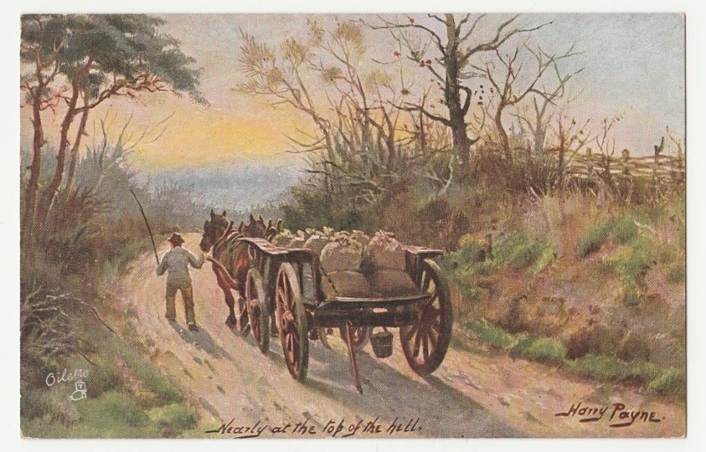 Harry Payne.  Paard en wagen.  Illustrateurs., Verzenden, Voor 1920, Gelopen, Overige thema's