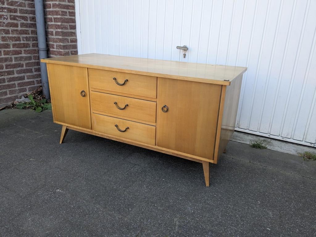 vintage sideboard dressoir tvmeubel audiomeubel, Ophalen, Gebruikt, 50 tot 75 cm, 100 tot 150 cm