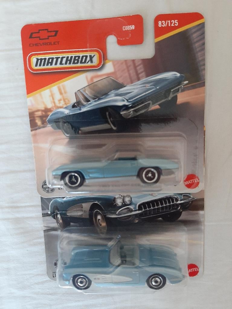 Matchbox '58' '63' Chevrolet Corvette., Ophalen of Verzenden, Nieuw, Auto