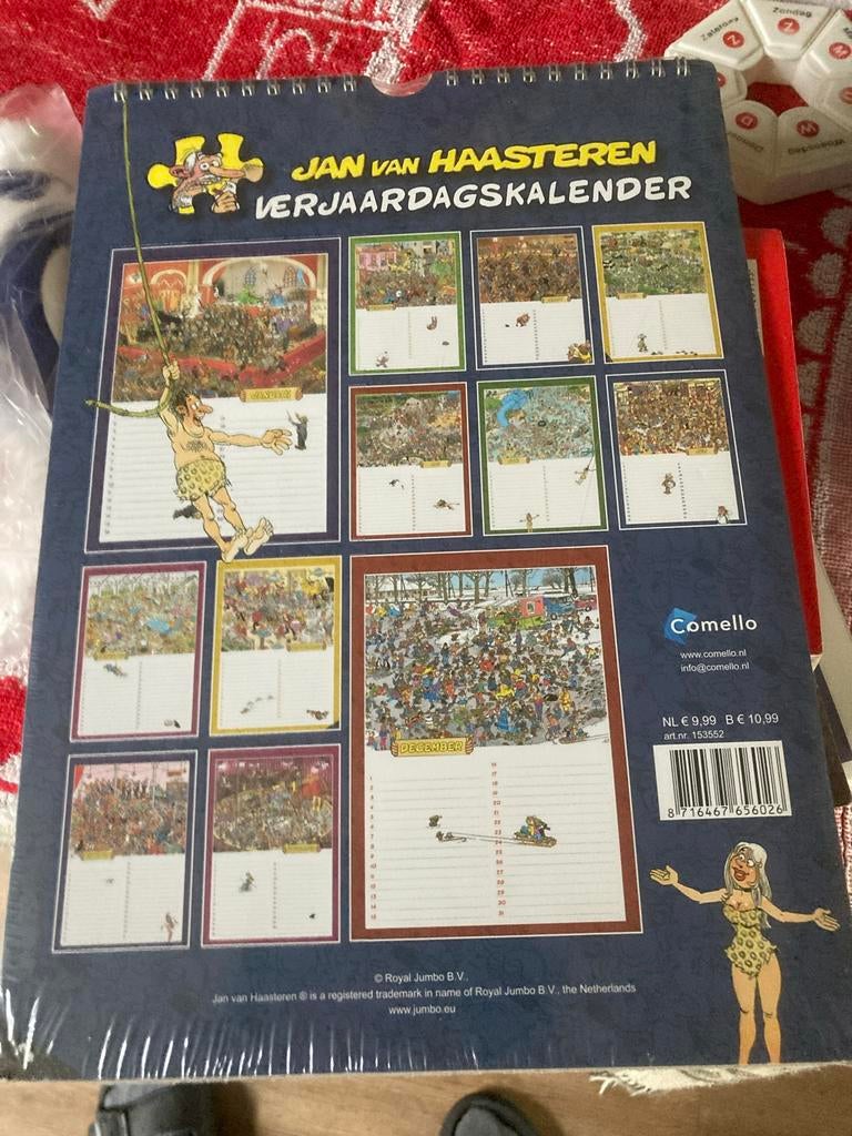 Jan van Haasteren verjaardagskalender, nieuw in plastic, Ophalen of Verzenden, Maandkalender, Nieuw