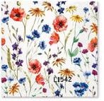 Servetten decoupage/bullet journal * veld bloemen L1542, Verzenden, Nieuw, Materiaal