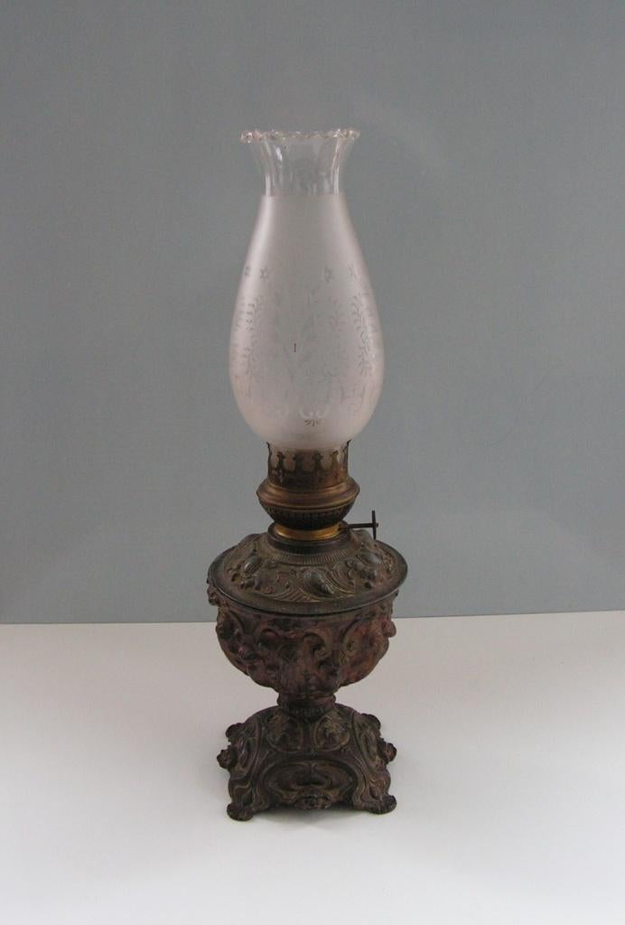 Antieke Olielamp, Ophalen of Verzenden