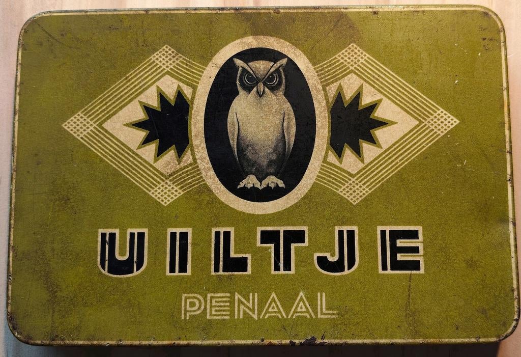 Uiltje Penaal sigaren blik ca. 1930., Verzamelen, Blikken, Ophalen of Verzenden, Gebruikt, Overige