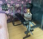 Gorilla Sports GYRONETICS E-Series Halterbank + stang 60 kg, Ophalen of Verzenden, Zo goed als nieuw, Krachtstation