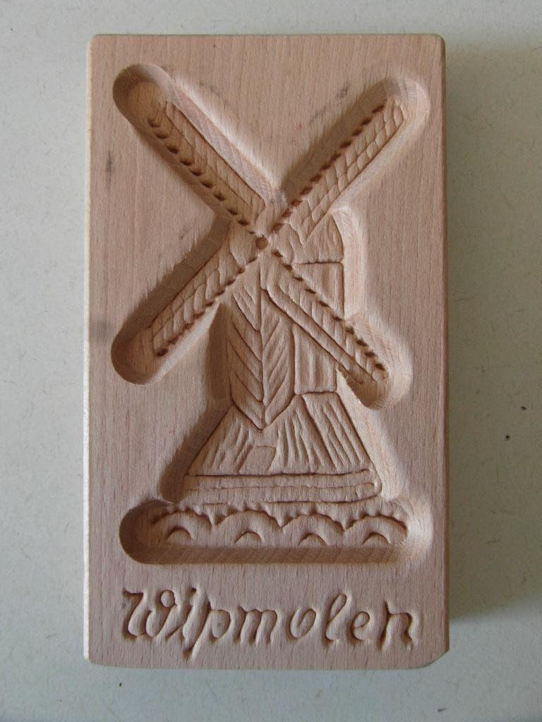 Speculaasplank molen met recept achter, Ophalen of Verzenden