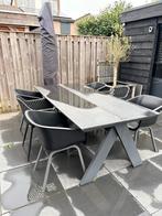 Tuinset zwart, Ophalen, Kunststof, Gebruikt, 6 zitplaatsen