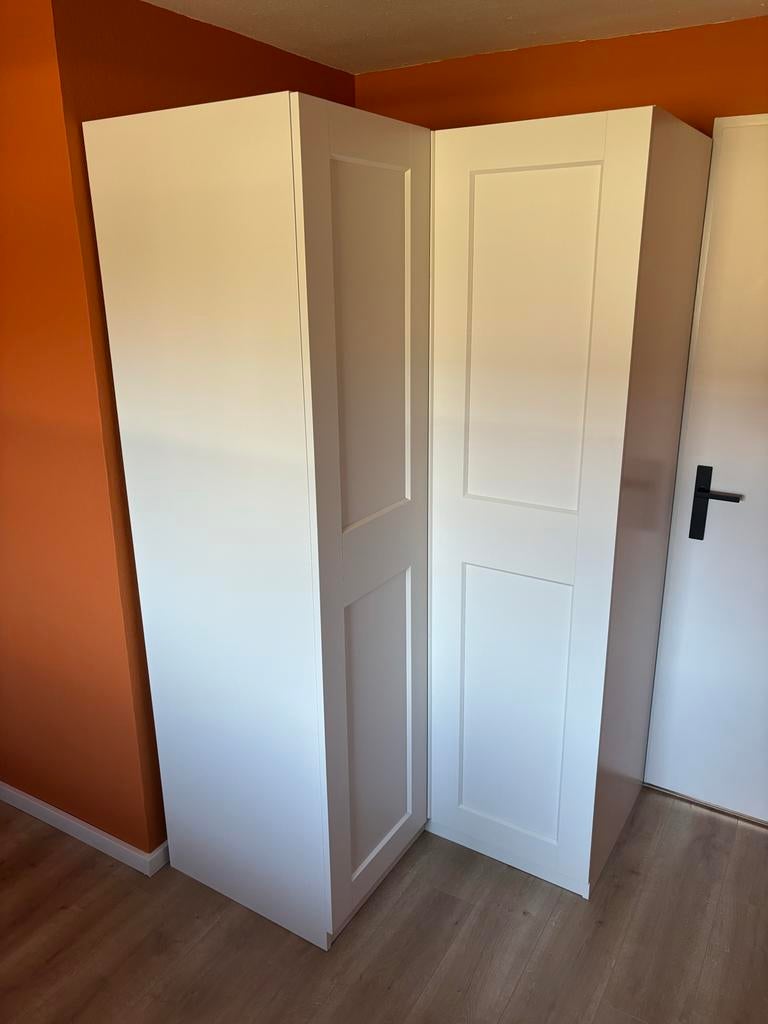 IKEA PAX/GRIMO hoekkast - Wit, compleet met interieur, Huis en Inrichting, Kasten | Kledingkasten, Gebruikt, 200 cm of meer, 100 tot 150 cm