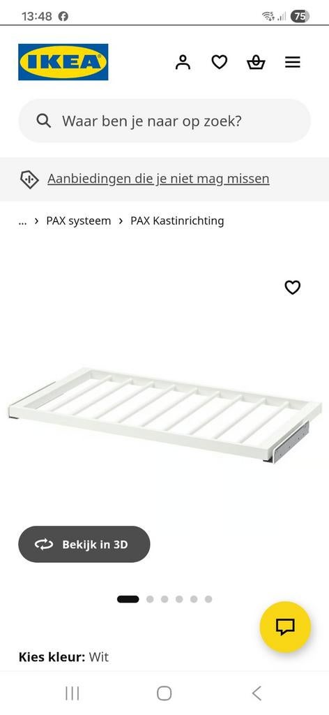 Broekenrek voor Ikea Pax kast 100 cm breed, Ophalen