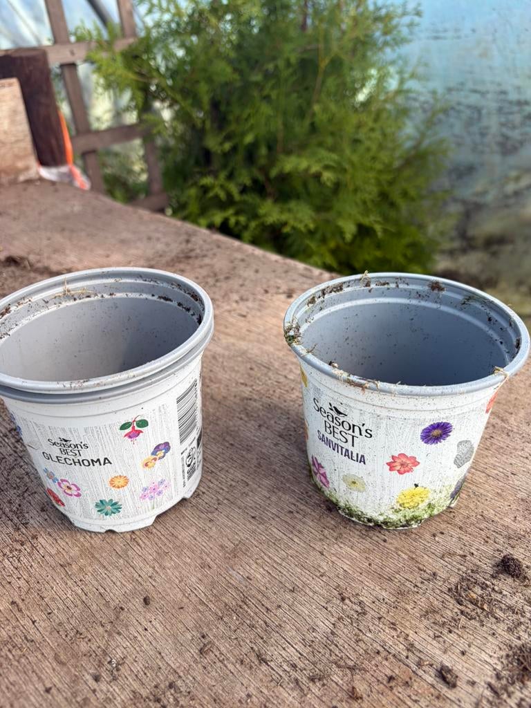 Kweekpotjes partij 10,5 cm, Tuin en Terras, Ophalen, Rond, Zo goed als nieuw, Aardewerk