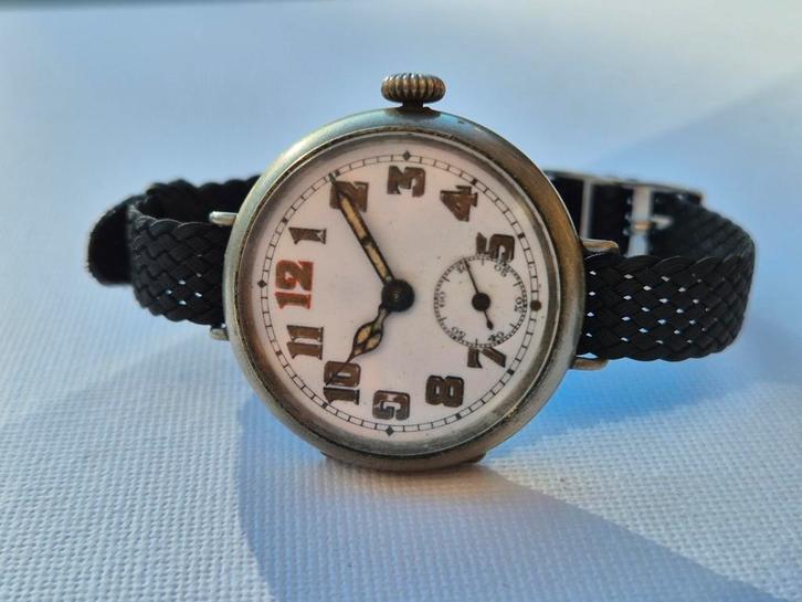 Vintage Trench Horloge WOI - Niet lopend, goede staat, Sieraden, Tassen en Uiterlijk, Horloges | Antiek, Polshorloge, Overige merken