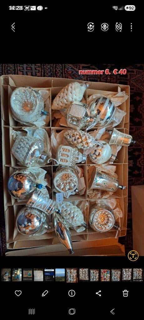 Antieke / Vintage kerstballen, Diversen, Kerst, Ophalen of Verzenden