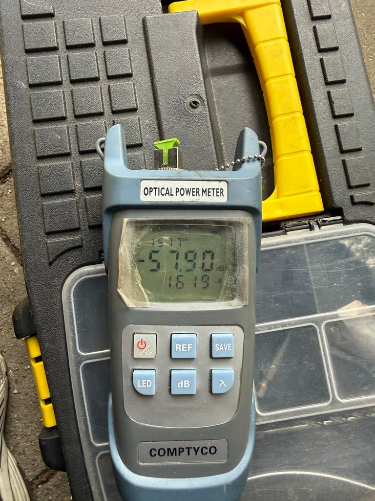 Optische Powermeter - Glasvezel Tester, Doe-het-zelf en Verbouw, Meetapparatuur, Zo goed als nieuw, Licht, Ophalen of Verzenden