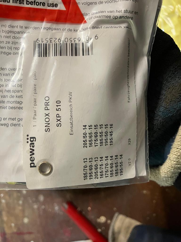 Pewag Snox Pro SXP 510 Sneeuwkettingen, Auto diversen, Sneeuwkettingen, Ophalen of Verzenden, Zo goed als nieuw