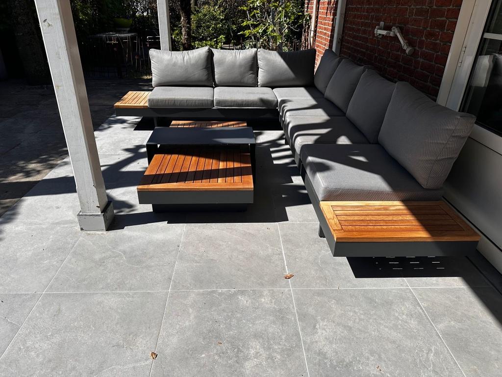 Emerald barbados Loungeset 6 persoons, Tuin en Terras, Ophalen, 6 zitplaatsen, Bank, Aluminium