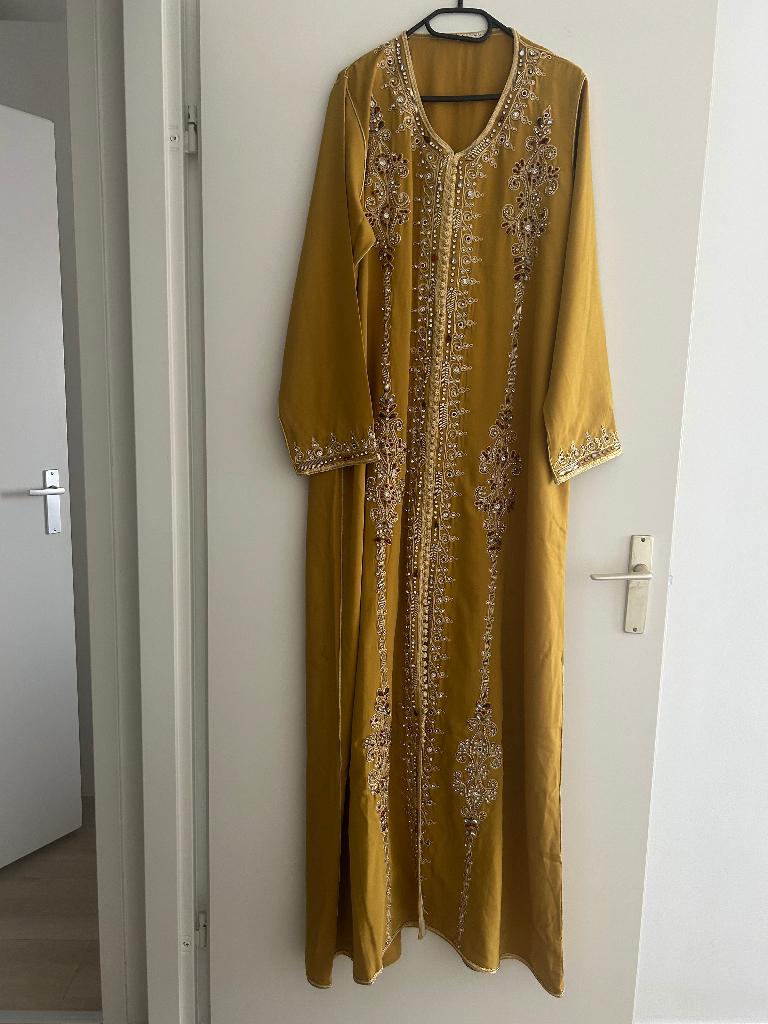 Marokkaanse kaftan, Maat 38/40 (M), Overige typen, Geel, Ophalen of Verzenden