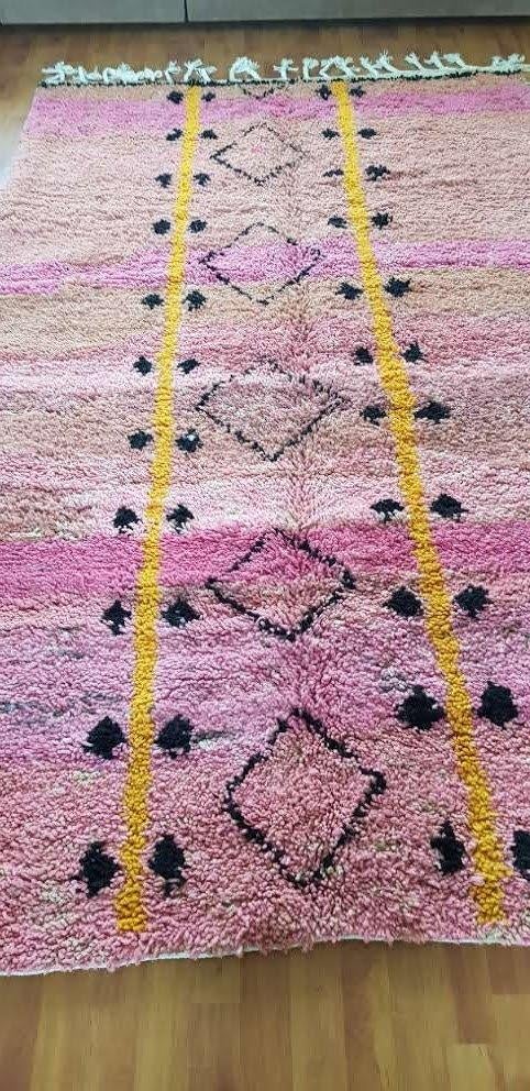 Handgeknoopt Berber kleed wol 244x155cm, 150 tot 200 cm, 200 cm of meer, Ophalen of Verzenden, Zo goed als nieuw