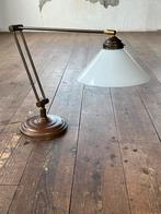 Oude notarislamp, bureau tafellamp messing glas, Ophalen, 50 tot 75 cm, Nvt, Nvt