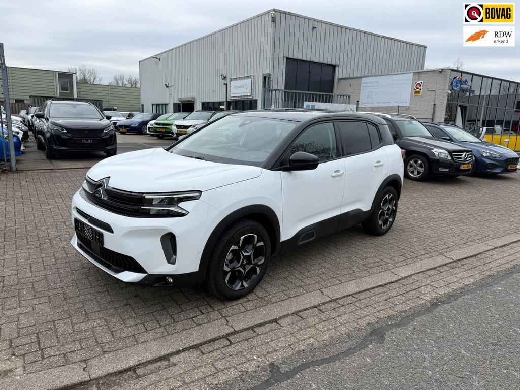 Citroen C5 Aircross 1.2 PureTech Shine Automaat, Navi, Leder, Auto's, Citroën, Gebruikt, 1199 cc, C5 Aircross, Wit
