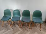 Kuipstoelen New York petrol groen (4 stuks), Huis en Inrichting, Stoelen, Gebruikt, Overige kleuren, Vier, Ophalen