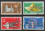 E066 Zwitserland 1955 tentoonstelling lausanne gest 607 610, Ophalen of Verzenden, Gestempeld