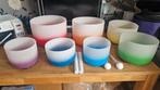 7 kristallen klankschalen set met de chakra kleuren, Muziek en Instrumenten, Ophalen of Verzenden, Melodische percussie